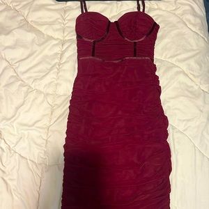 Windsor ruched midi dress